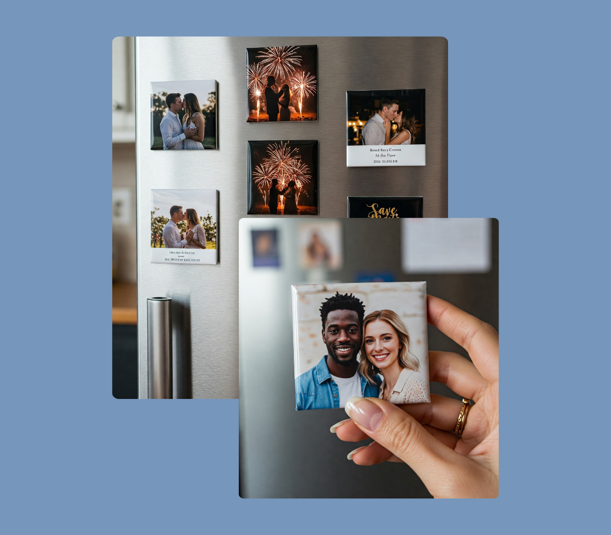 Square Photo Magnets (set of 9- 2 x 2 in)