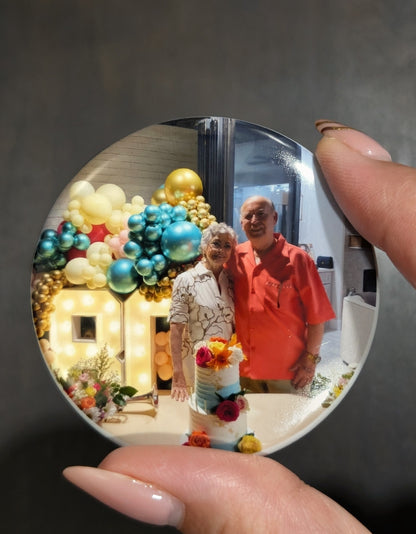 Round Photo Magnets (set of 9- 2.5" in)