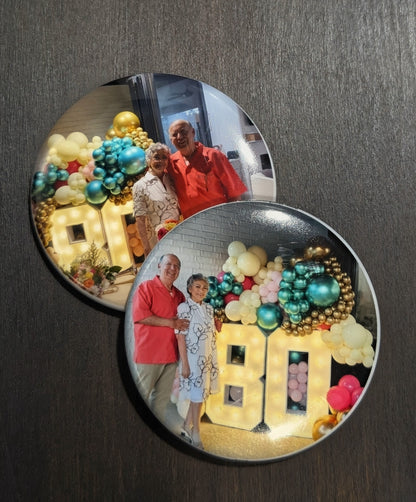 Round Photo Magnets (set of 9- 2.5" in)